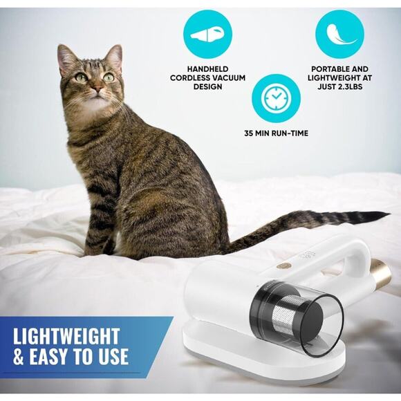 Handheld Cordless Bed Mattress Vacuum Cleaner, 2 Speed with UV Light, HEPA - Picture 2 of 6